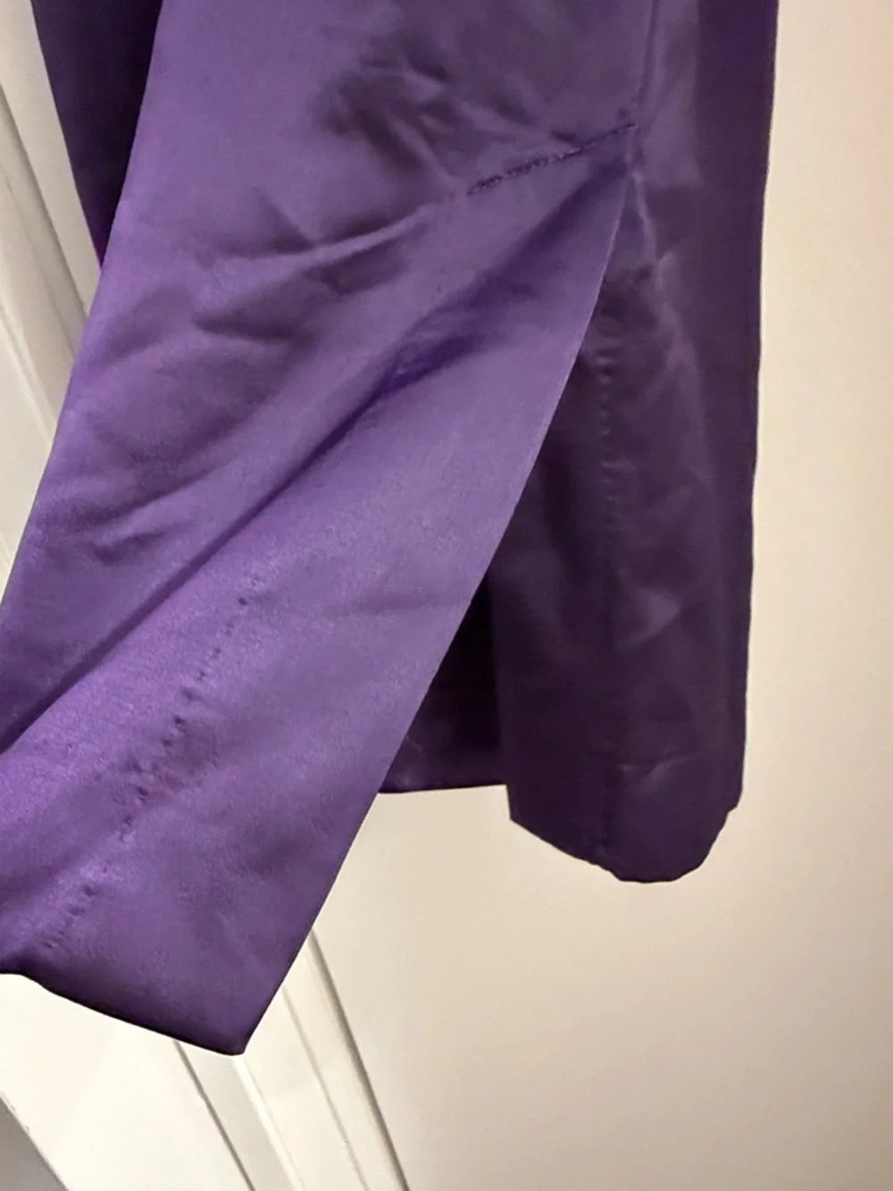 Jason Wu Purple Satin Vest with Matching Wide-Leg Jumpsuit - Picture 3 of 7